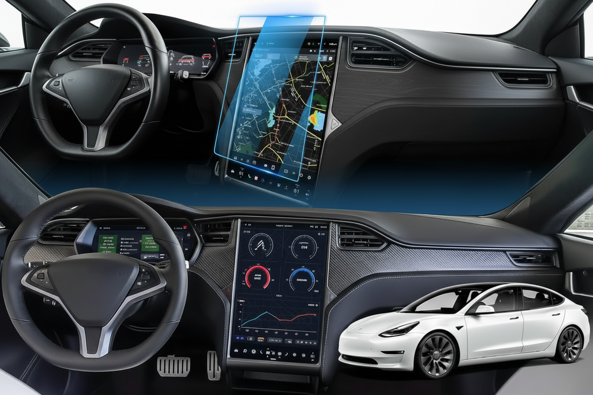 Tesla Model S 17" Película Infotainment